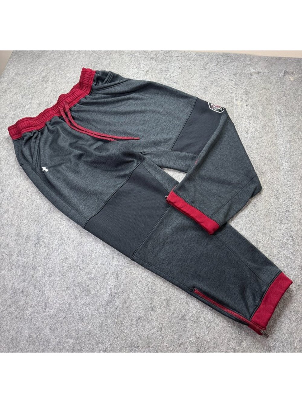 South Carolina Gamecocks Under Armour Pants Men XL Gray Fleece Joggers Track 30"